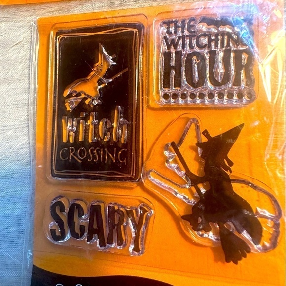 Halloween Rubber Stamps for use with acrylic block - Picture 1 of 4